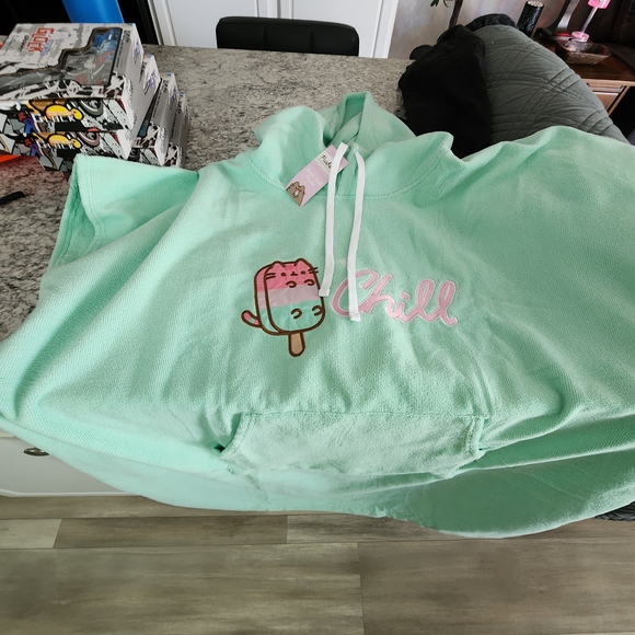 Pusheen Other - Pusheen Mint Green Robe with Ice Cream Design